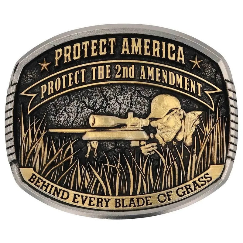 Montana Silversmiths Behind Every Blade Chris Kyle Attitude Belt Buckle