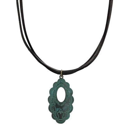 Montana Silversmiths Scalloped Window Bronze Attitude Necklace