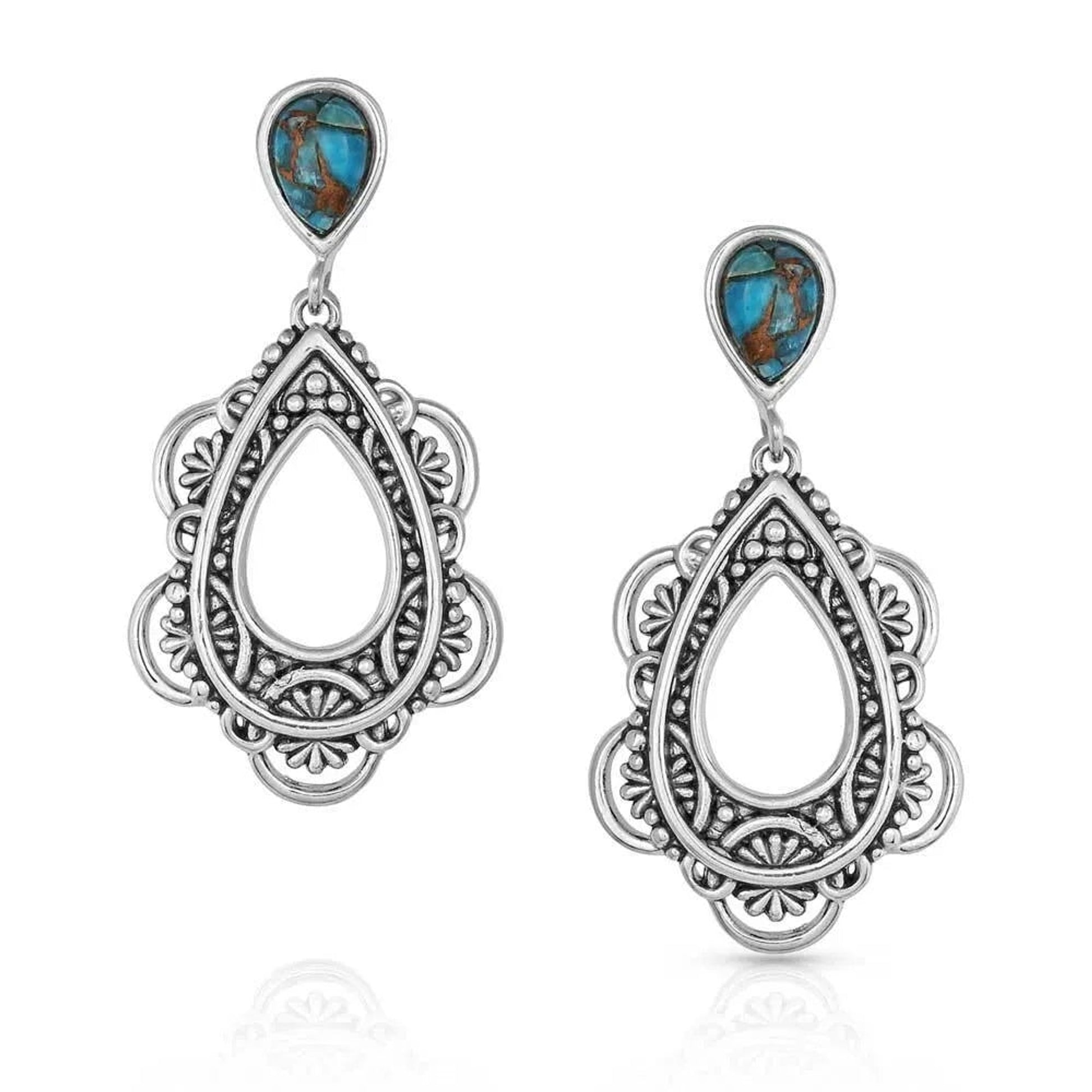 Montana Silversmiths Lady Guadalupe Dangle Stone Earrings