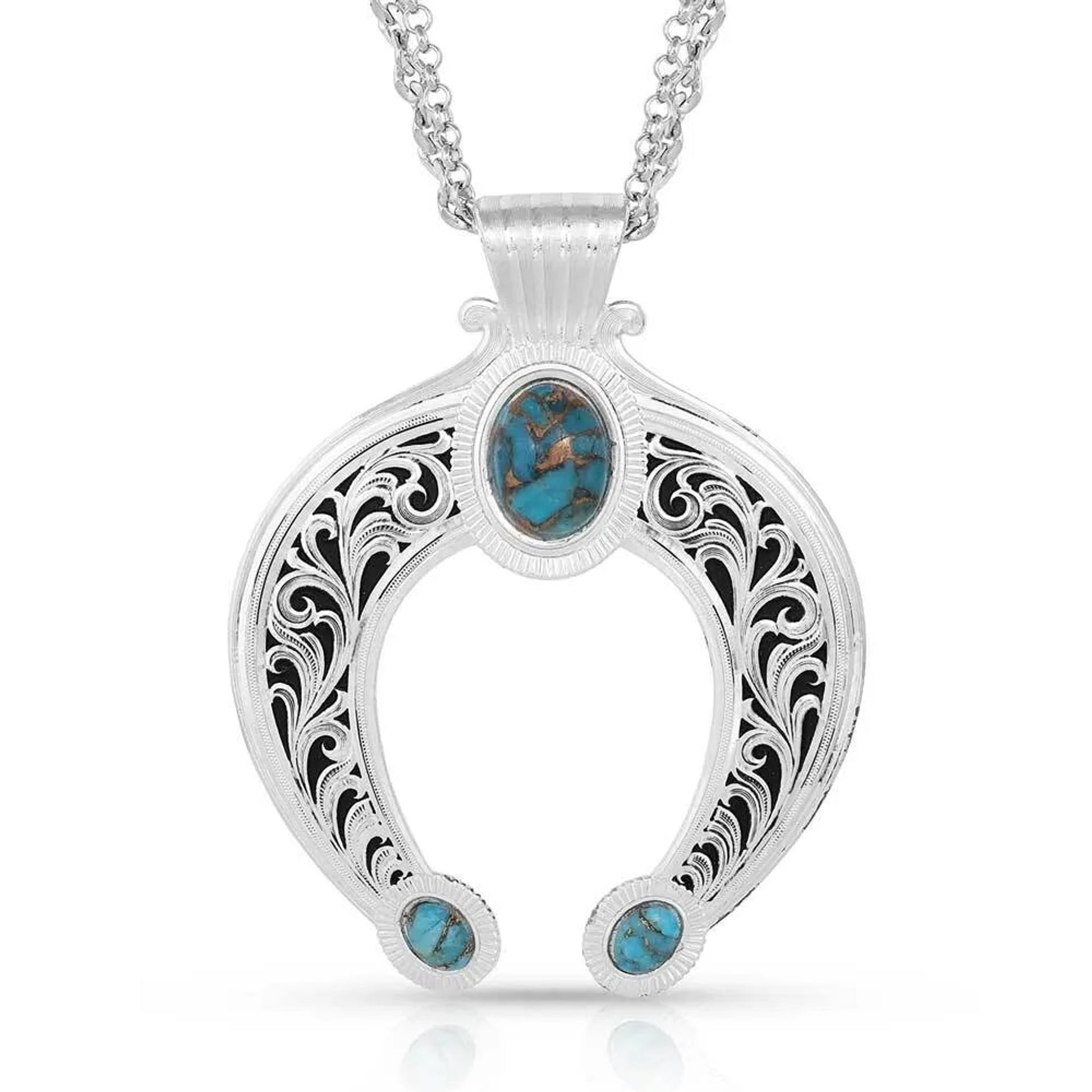 Montana Silversmiths Romancing the Stone Squash Blossom Necklace