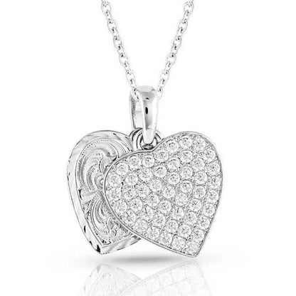 Montana Silversmiths Country Charm Crystal Love Necklace