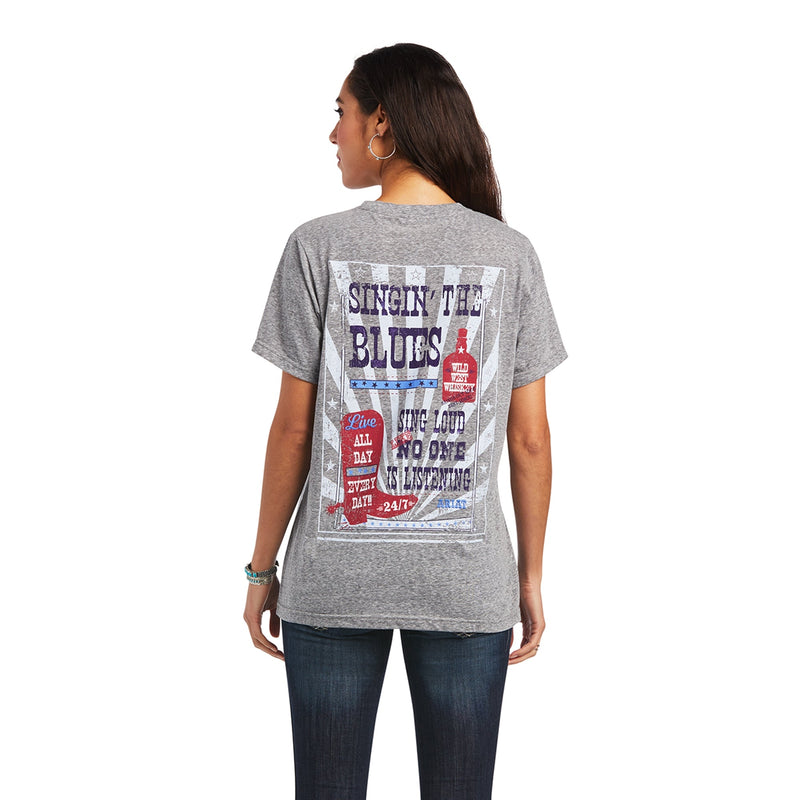 Ariat Ladies Singing the Blues Tee Shirt