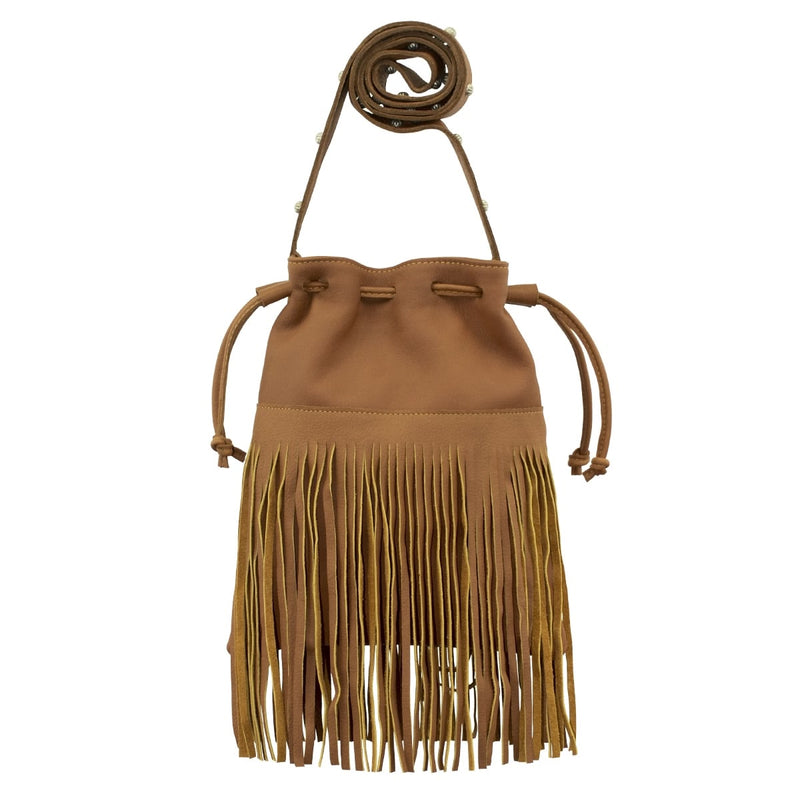 American West Fringed Cowgirl Bucket Crossbody Bag