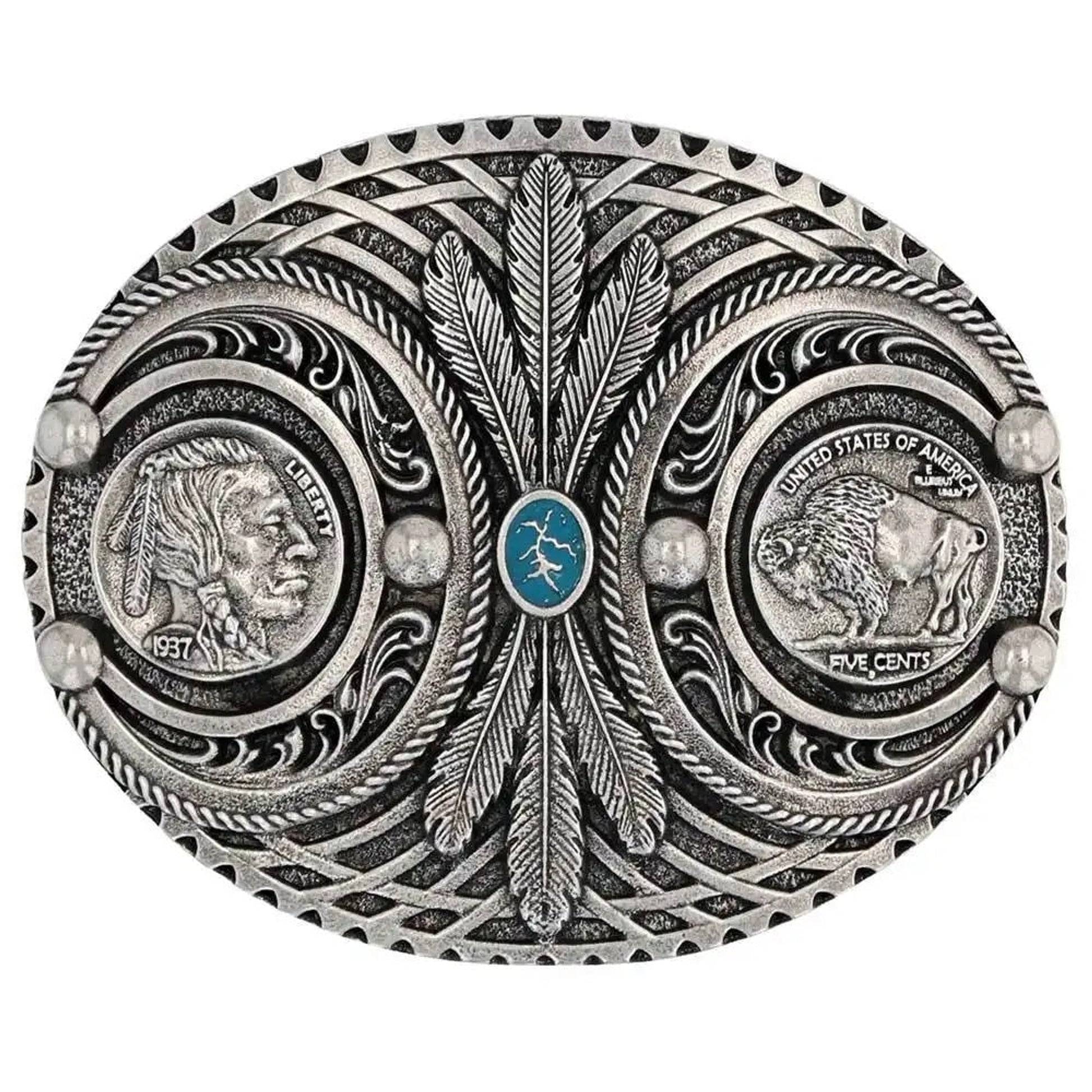Montana Silversmiths Spirit of the Buffalo Nickel Attitude Buckle