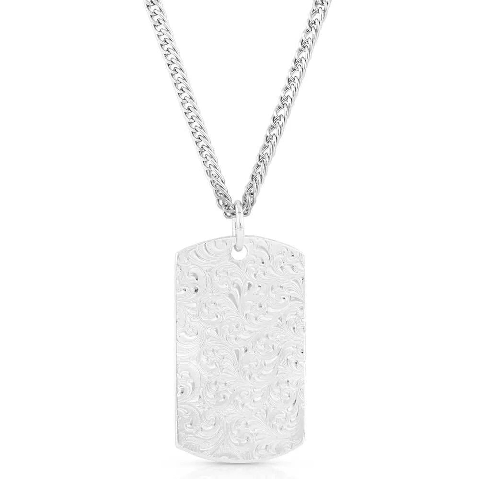 Montana Silversmiths Big Bold Stripes American Made Dog Tag Necklace