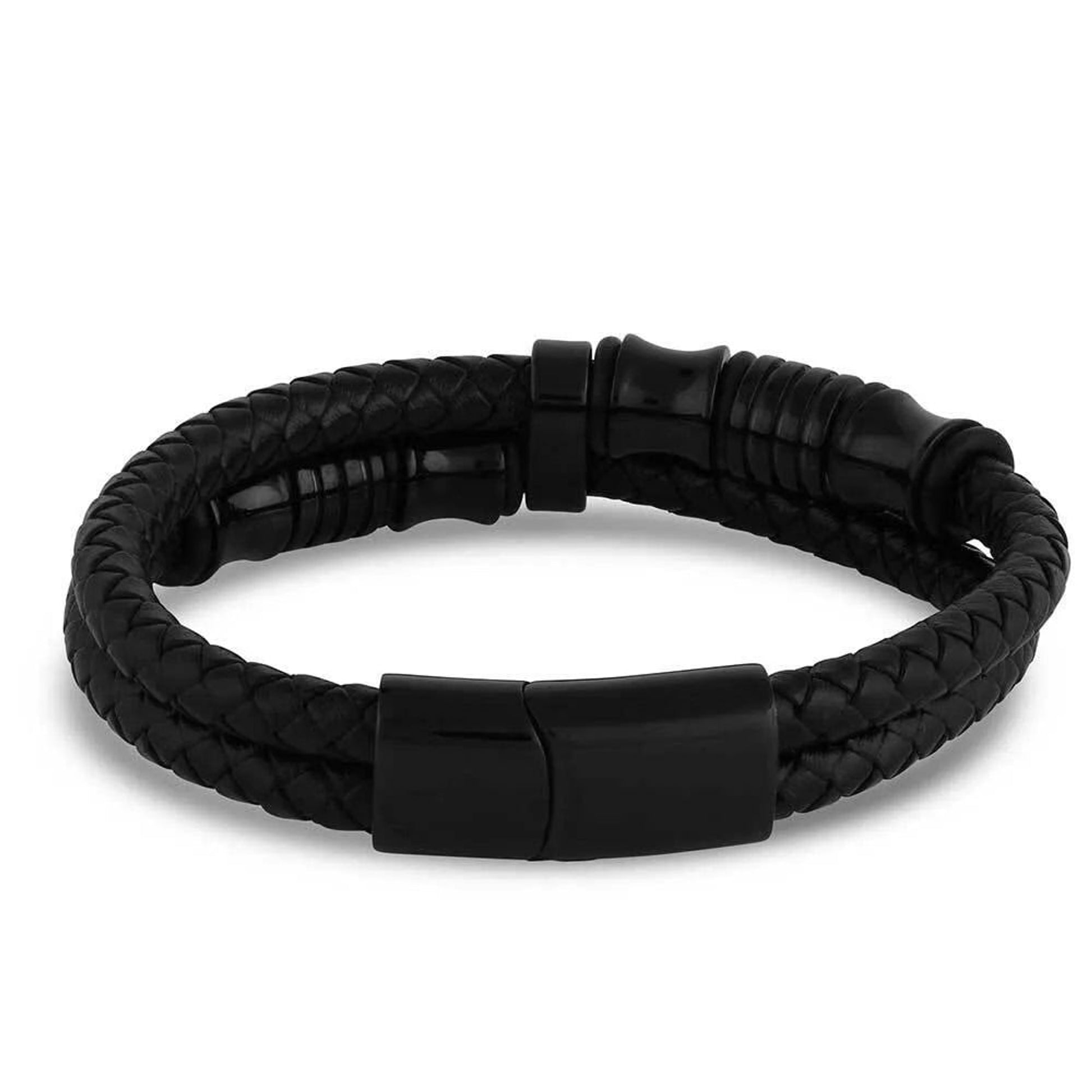 Montana Silversmiths Leatherman Black Leather Bracelet