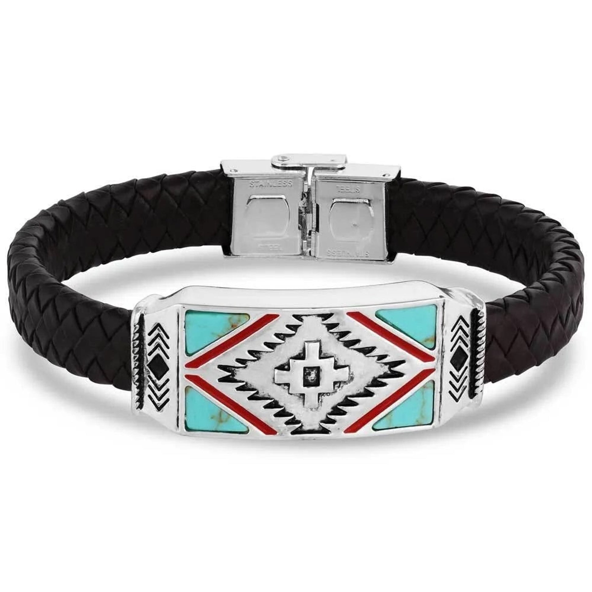 Montana Silversmiths Southwest Storm Cloud Leather Bracelet