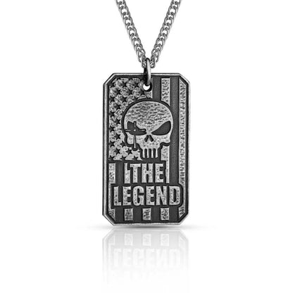 Montana Silversmiths The Legend Chris Kyle Glory Dog Tag Necklace