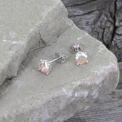 Montana Silversmiths Iridescent Pink Champagne Post Earrings