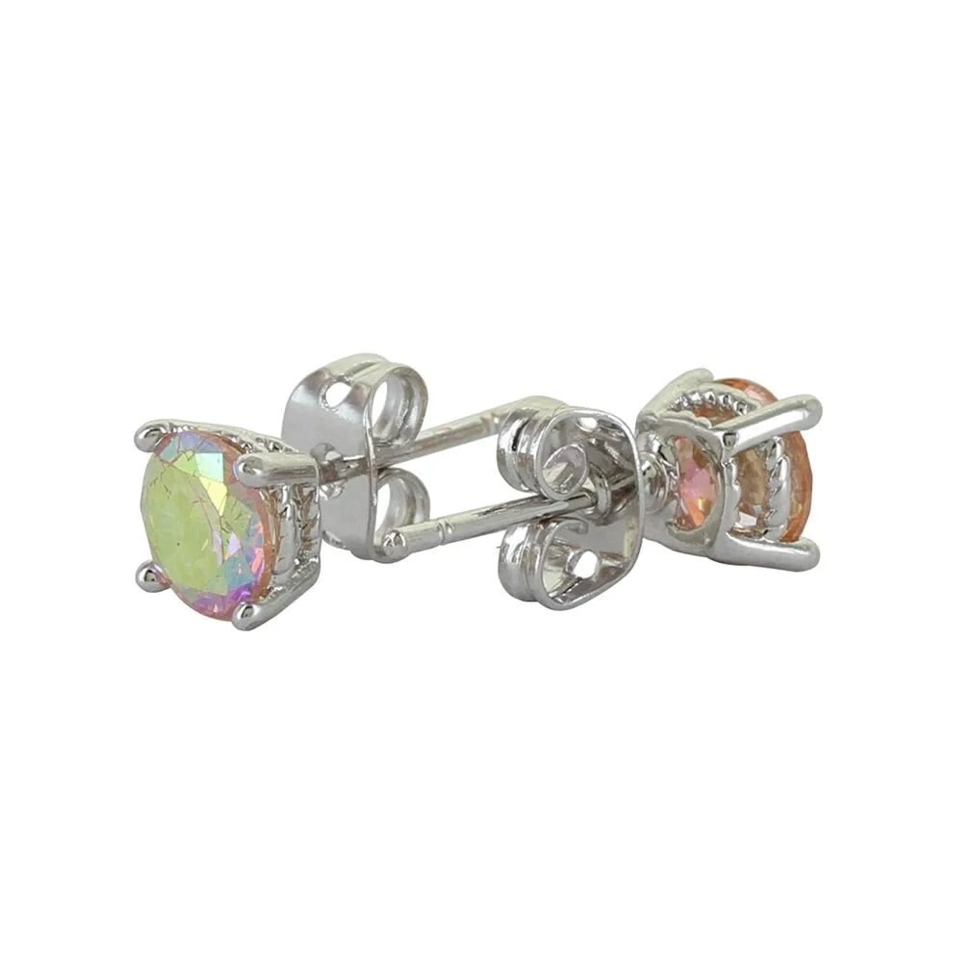 Montana Silversmiths Iridescent Pink Champagne Post Earrings