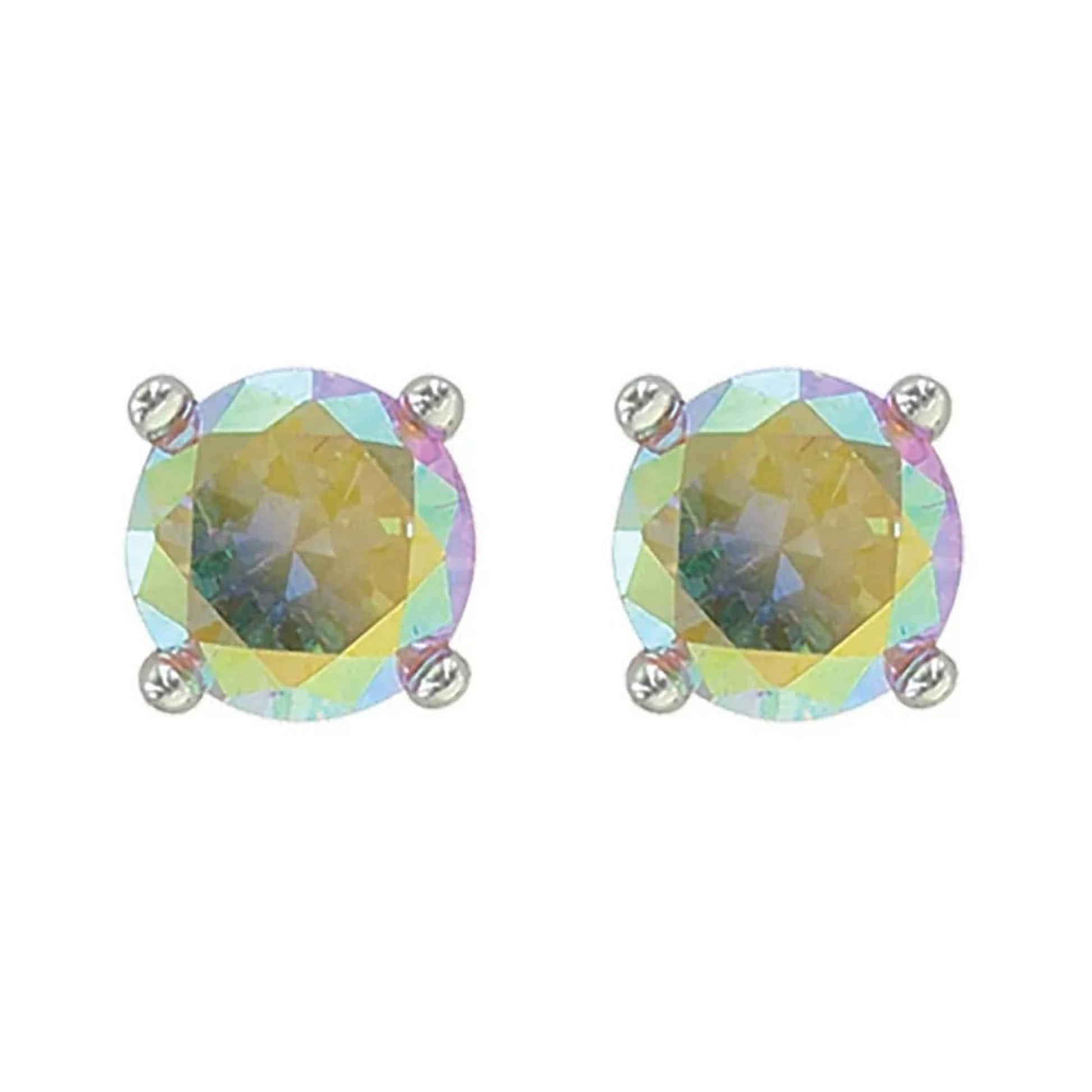 Montana Silversmiths Iridescent Pink Champagne Post Earrings