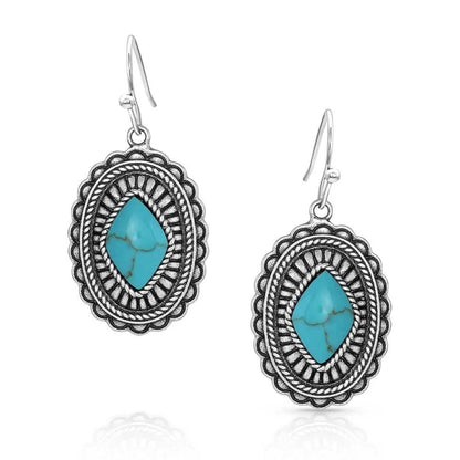 Montana Silversmiths Turquoise Magic Stamped Pendant Earrings
