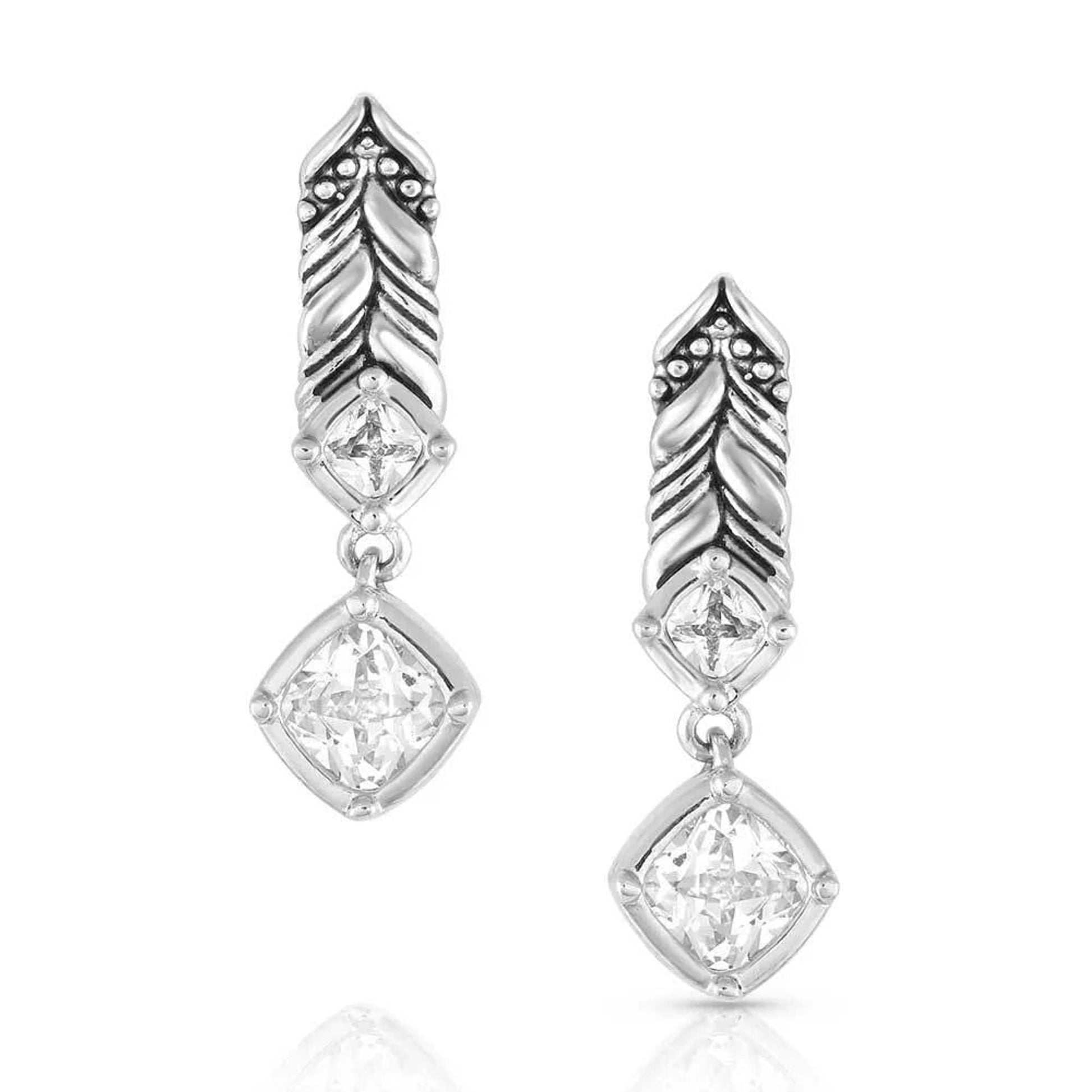 Montana Silversmiths Sparkling Wheat Crystal Earrings