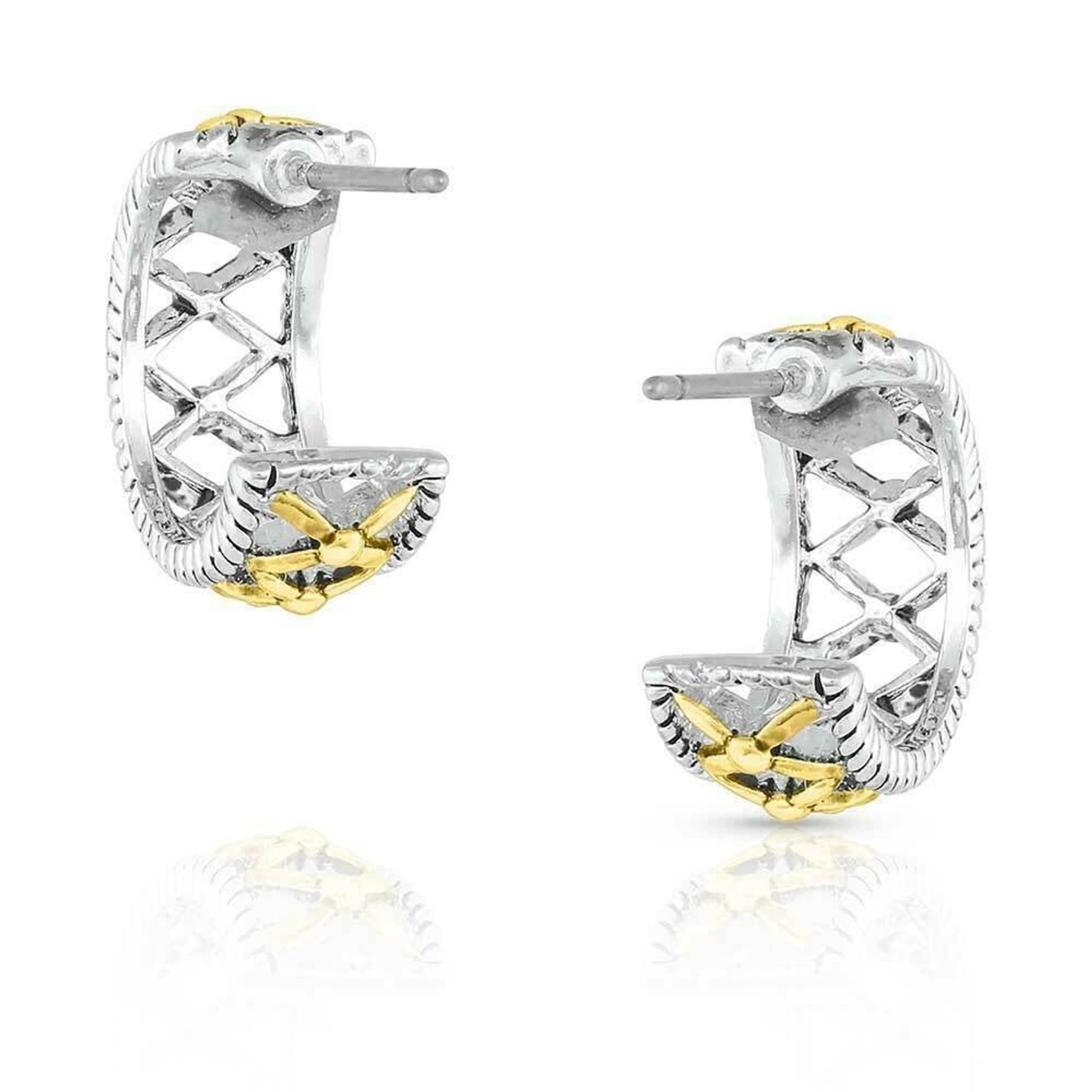 Montana Silversmiths Montana Gold Woven Hoop Earrings