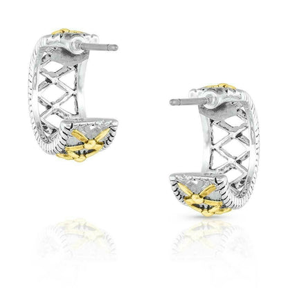 Montana Silversmiths Montana Gold Woven Hoop Earrings