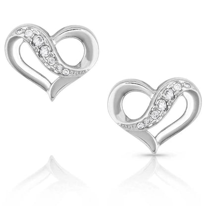 Montana Silversmiths Ribbon Round My Heart Post Earrings