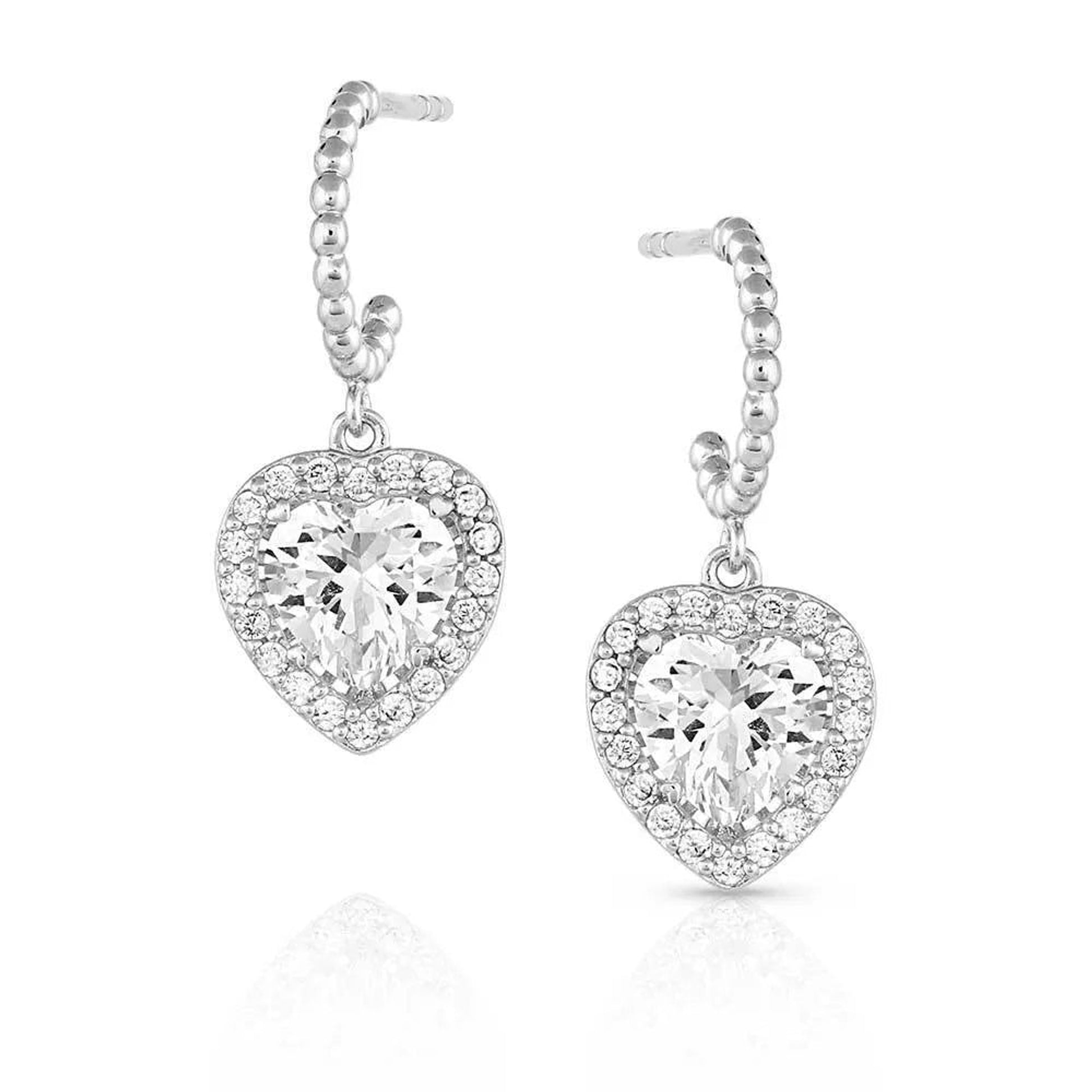 Montana Silversmiths Queen of Hearts Crystal Earrings