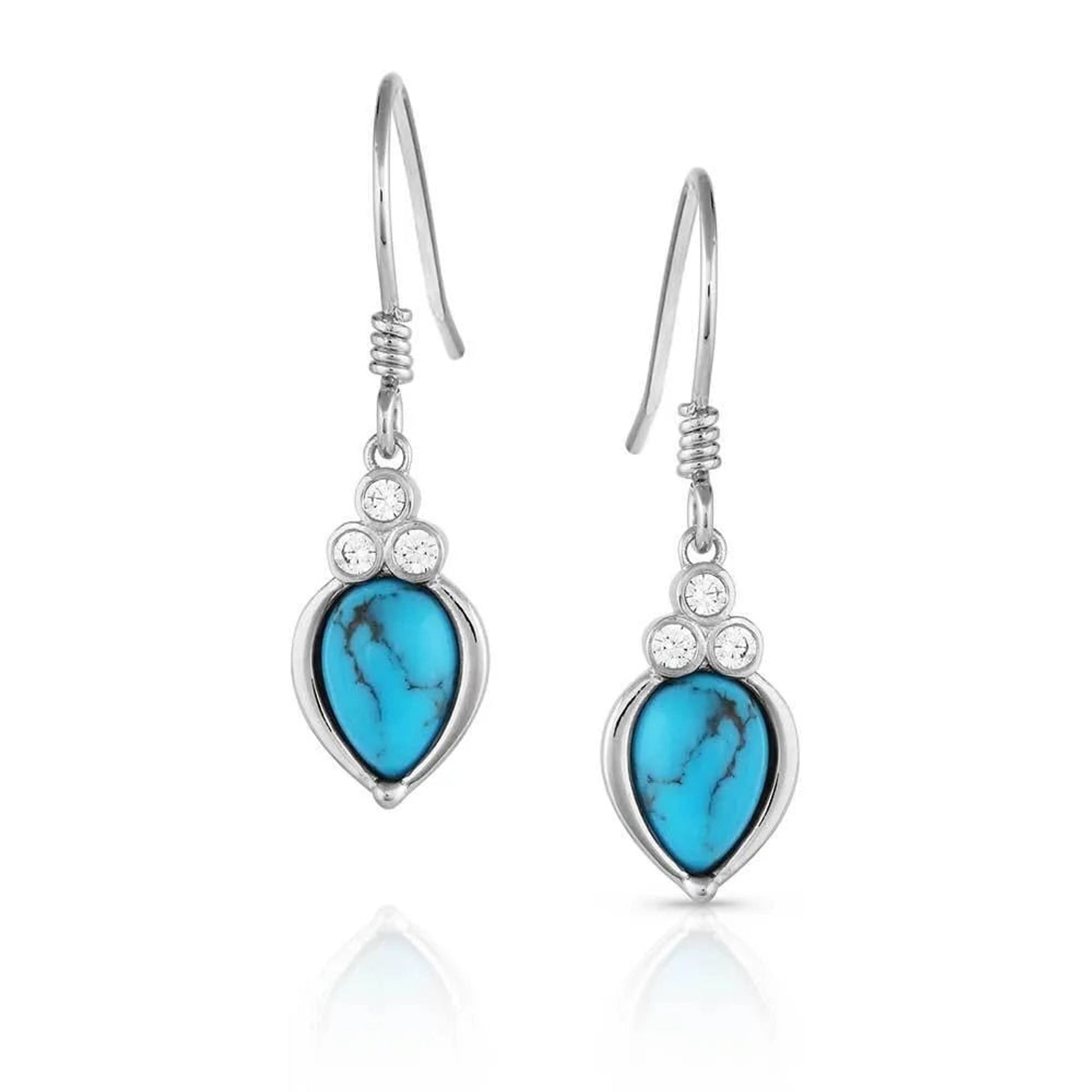 Montana Silversmiths Tip of the Iceberg Turquoise Earrings