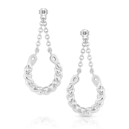 Montana Silversmiths Frosty Rope Crystal Drop Earrings