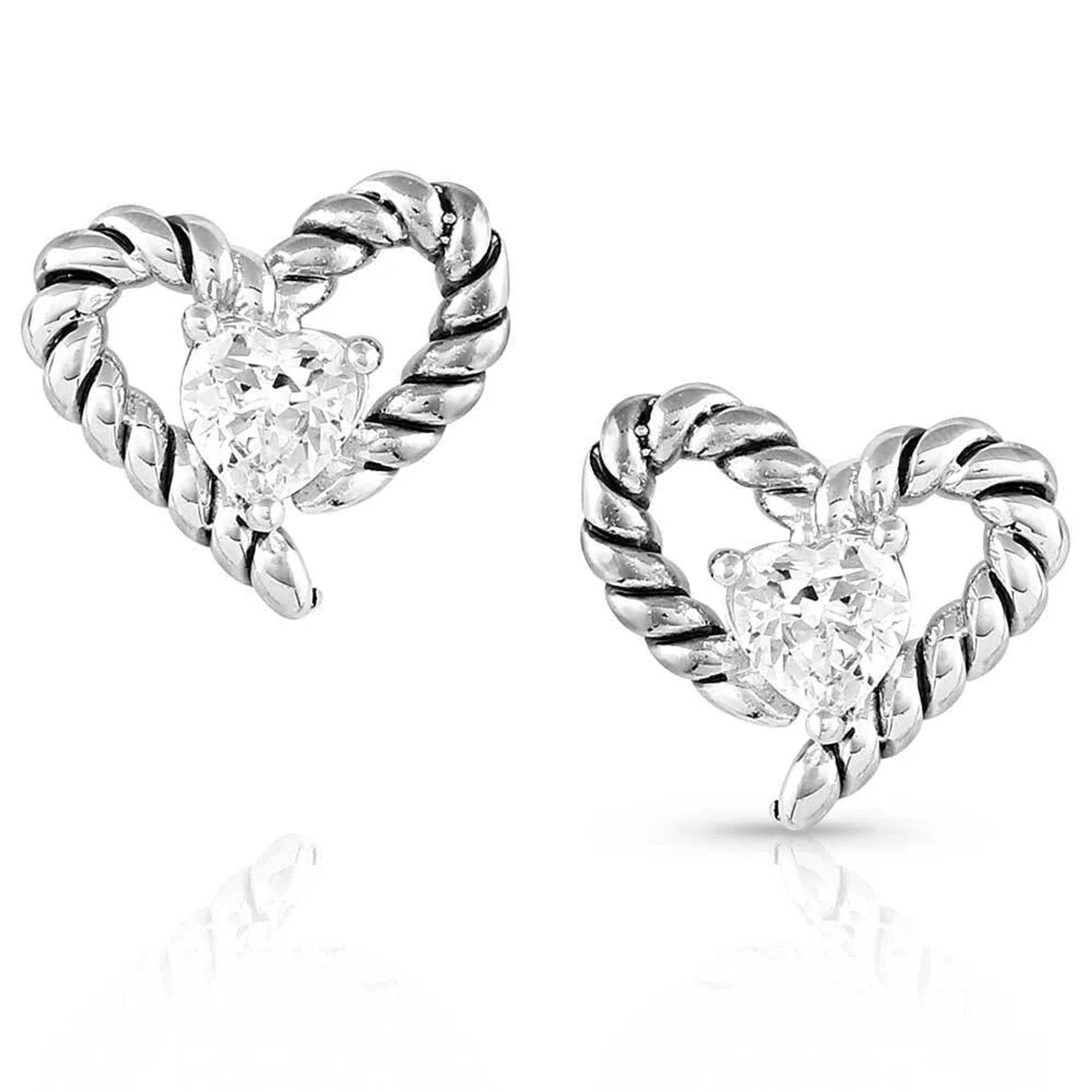 Montana Silversmiths Flirty Love Crystal Rope Earrings