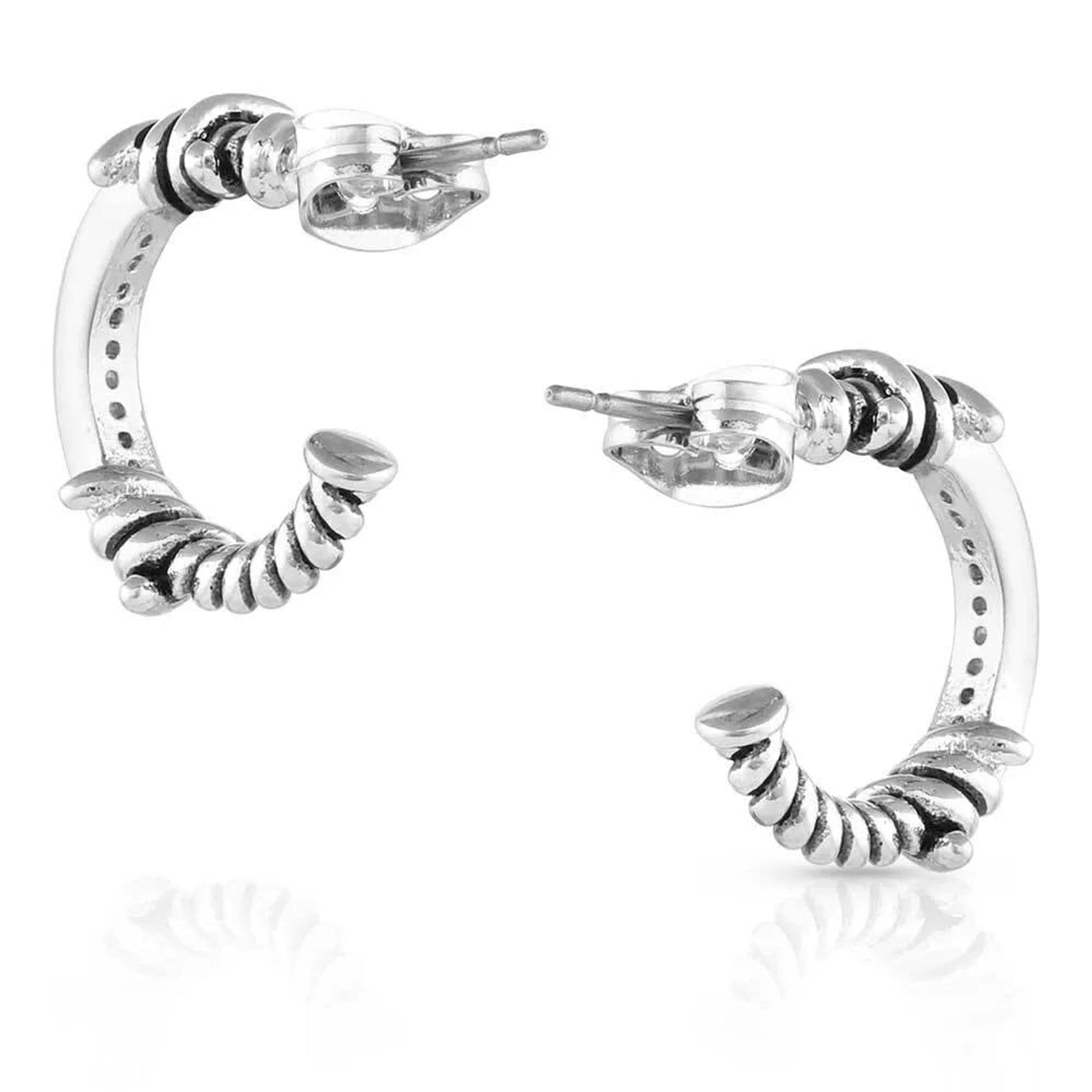 Montana Silversmiths Tied Up Crystal Barbed Wire Earrings