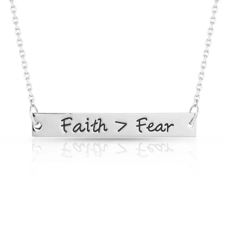 Montana Silversmiths Faith Is Greater Than Fear Bright Necklace