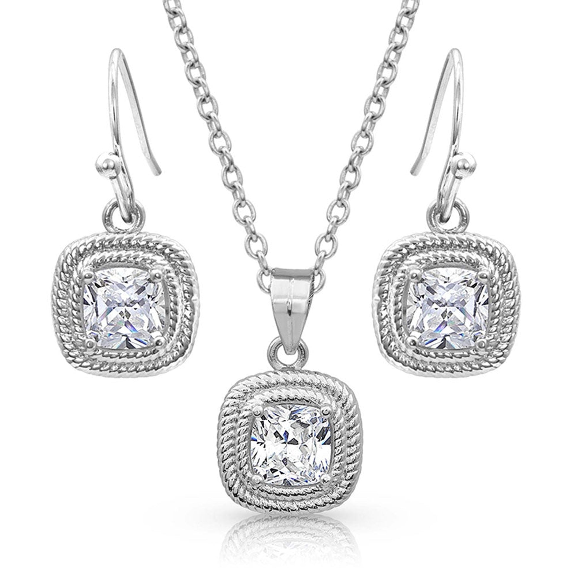 Montana Silversmiths Squarely Brilliant Wrapped Jewelry Set