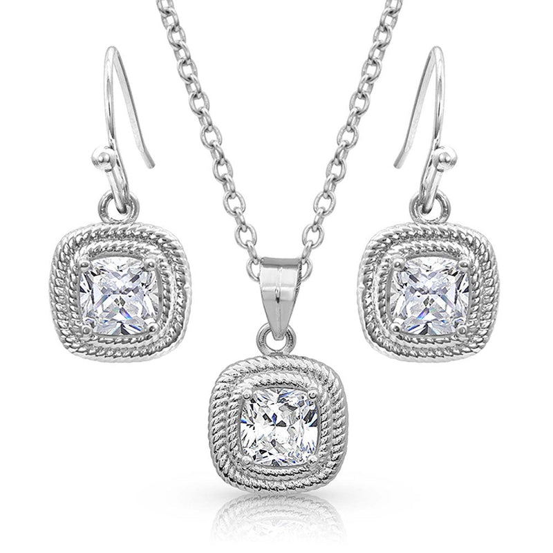 Montana Silversmiths Squarely Brilliant Wrapped Jewelry Set