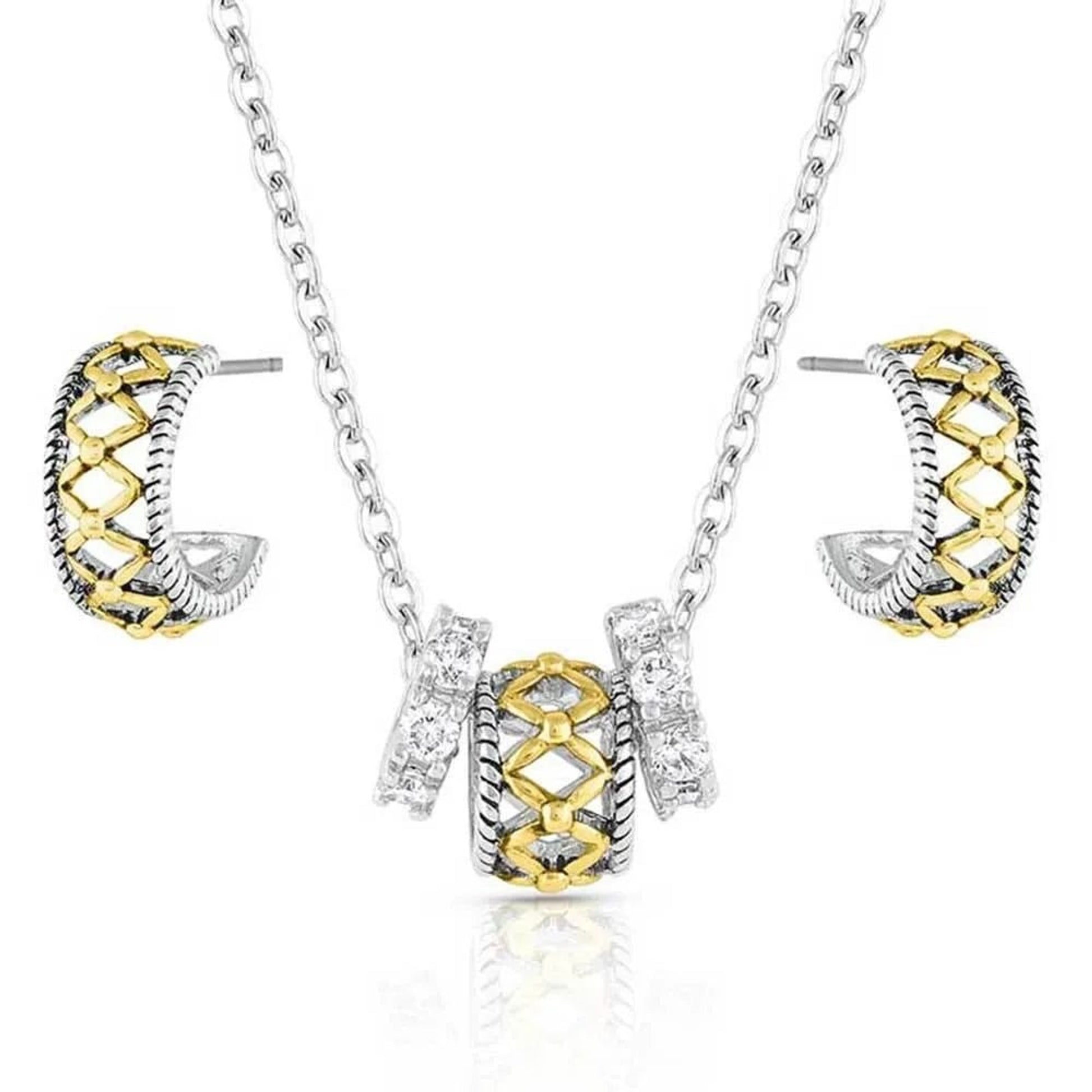 Montana Silversmiths Montana Gold Woven Ring Jewelry Set