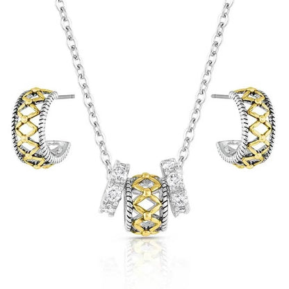 Montana Silversmiths Montana Gold Woven Ring Jewelry Set