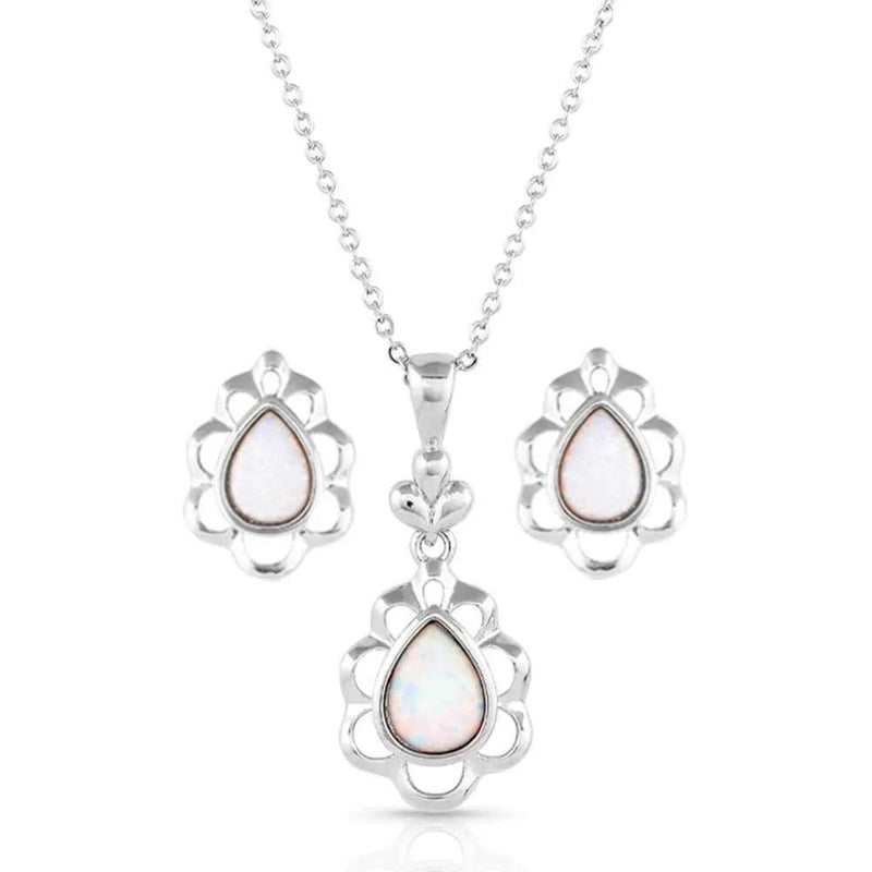 Montana Silversmiths Mystic Snowdrop Opal Jewelry Set