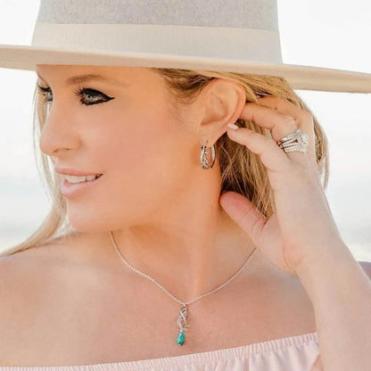 Montana Silversmiths Rooted in Stone Silver Earrings