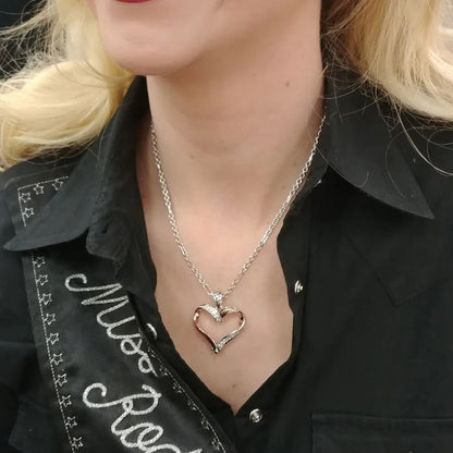 Montana Silversmiths Facets of Love Rose Gold Heart Necklace