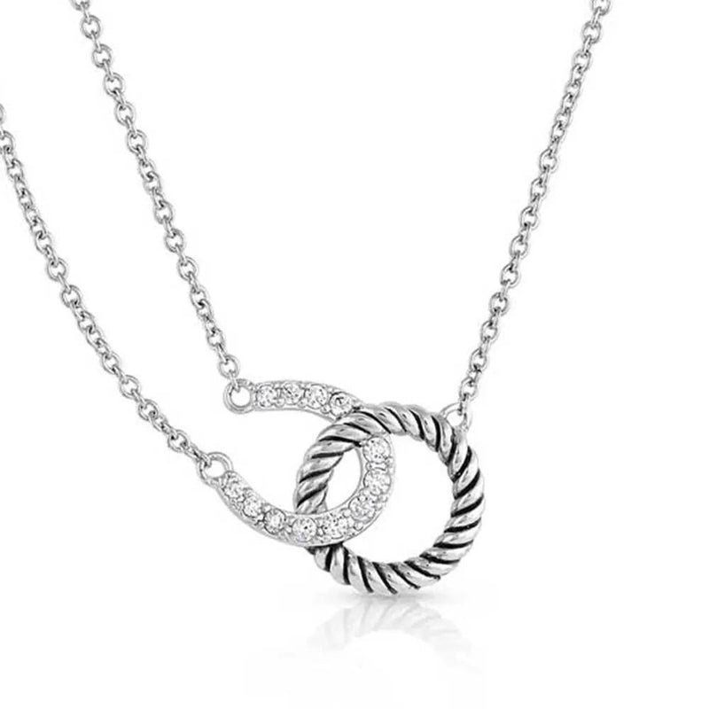 Montana Silversmiths Hooked On Luck Horseshoe Necklace