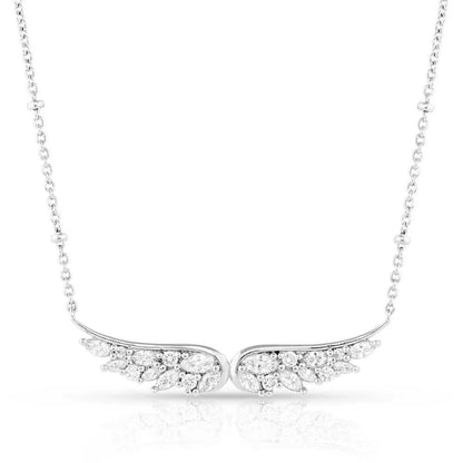 Montana Silversmiths Guardian Wings Crystal Necklace
