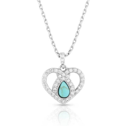 Montana Silversmiths Angel Heart Crystal Turquoise Necklace