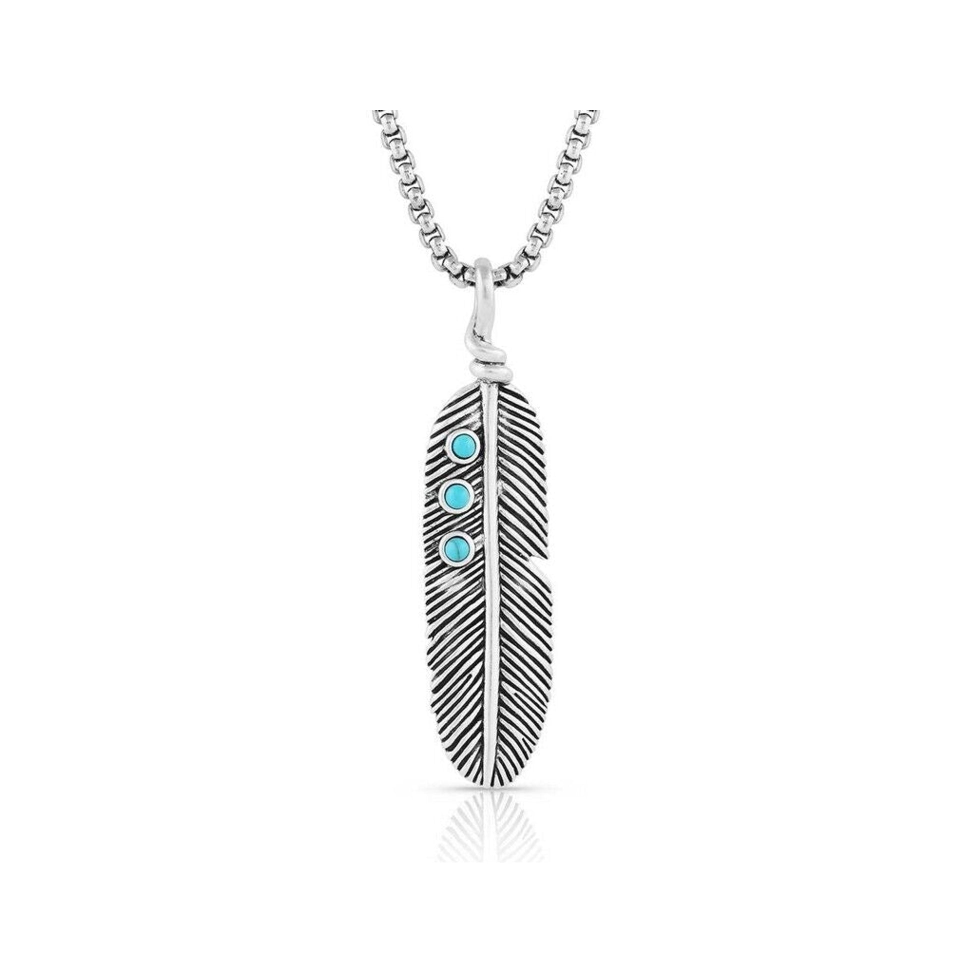 Montana Silversmiths Prairie Hawk Feather Pendant