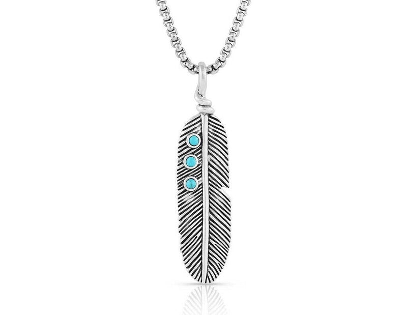 Montana Silversmiths Prairie Hawk Feather Pendant