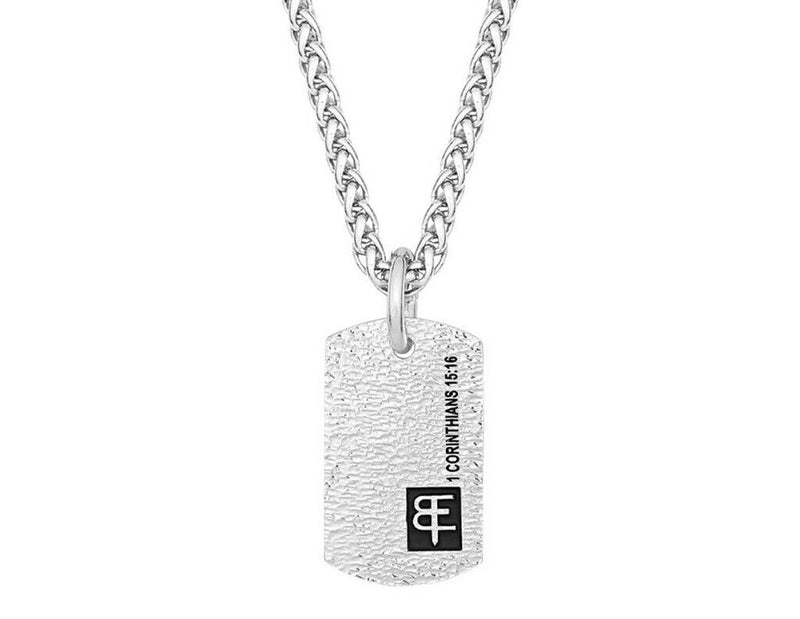 Montana Silversmiths Lift Up In Faith Silver Dog Tag Necklace
