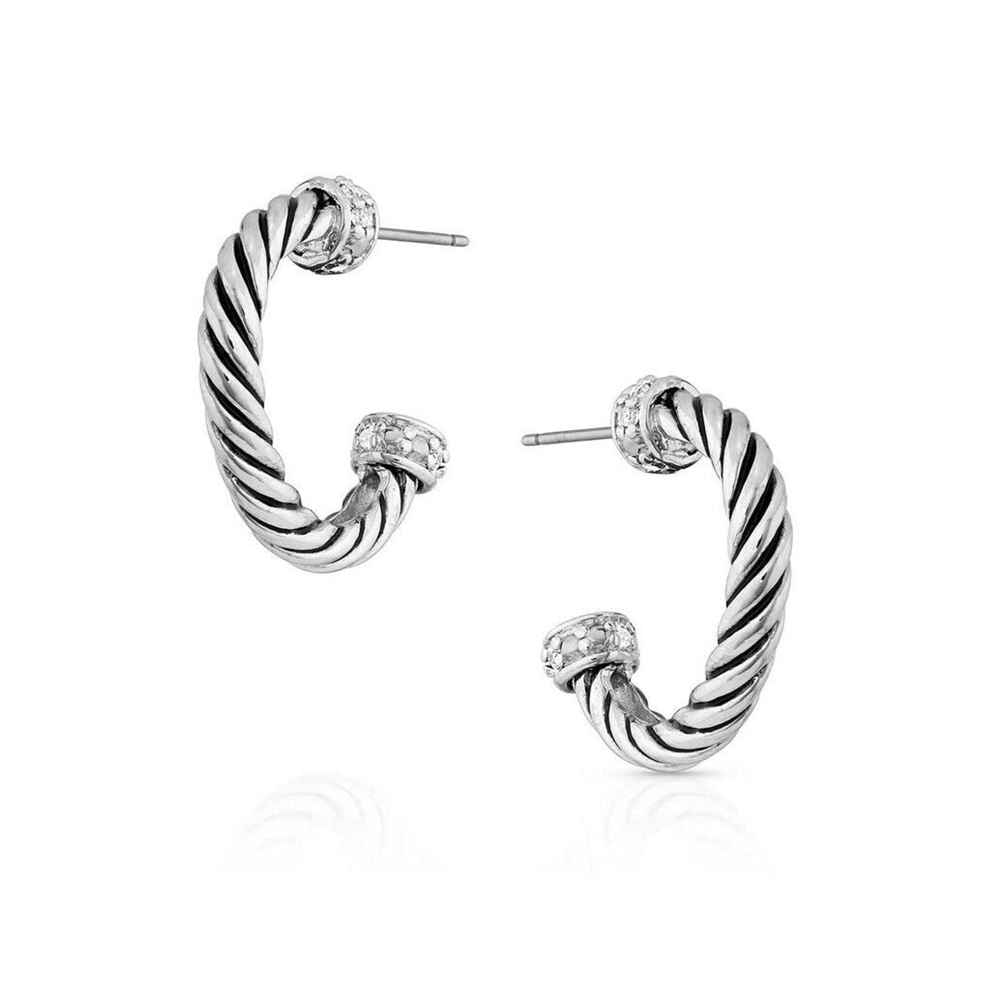 Montana Silversmiths Hooped On A Rope Hoop Earrings