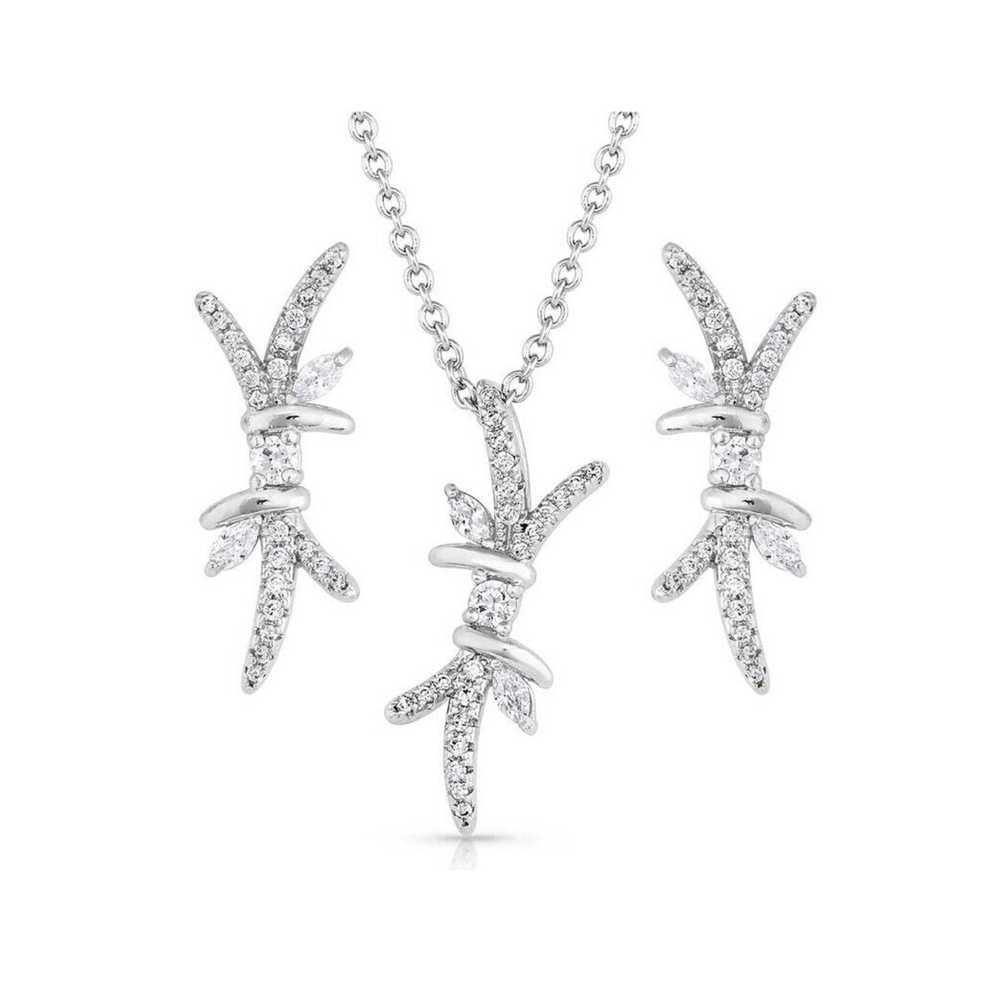 Montana Silversmiths Elevated Barbed Wire Jewelry Set
