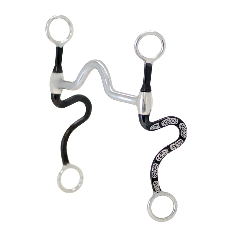 Partrade Cowboy Tack Diamond Back S Shank Medium Port Bit