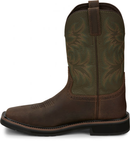 Justin Mens Driller 11" Steel Toe Boots