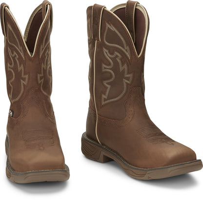 Justin Mens Rush 11" Waterproof Steel Toe Boots