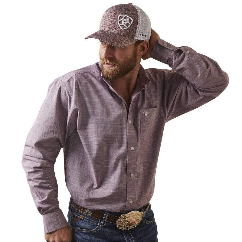 Ariat Mens Solid Slub Classic Fit Shirt