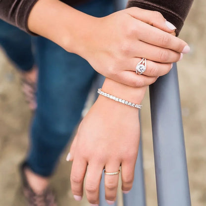 Montana Silversmiths Squarely a Rose Gold Tennis Bolo Bracelet