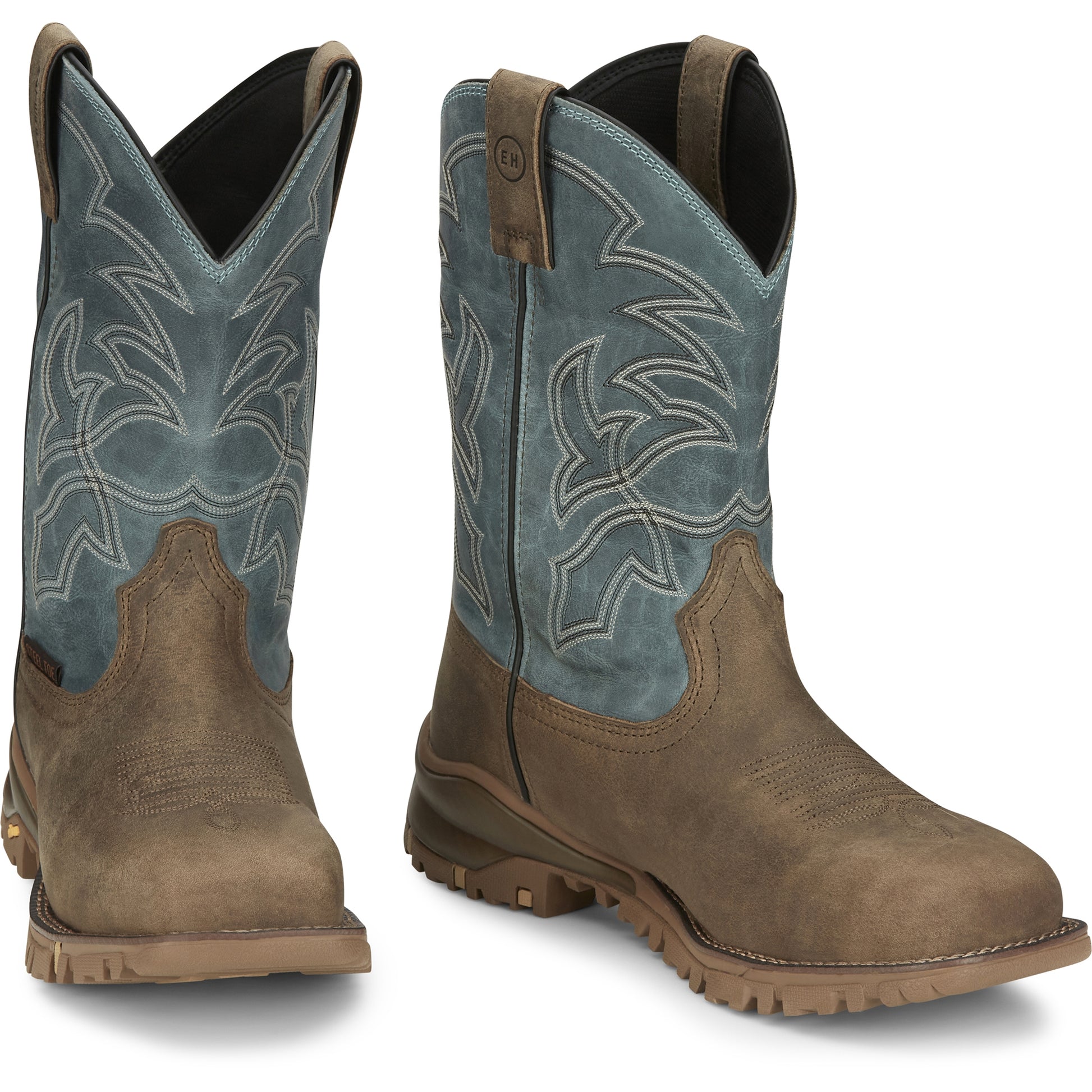 Tony Lama Mens Roustabout 11" Steel Toe Waterproof Work Boots