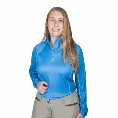 Ovation Ladies Quarter Zip Long Sleeve Sun Shirt