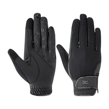 TuffRider Ladies Cool Breeze Summer Riding Gloves with Honeycomb Mesh