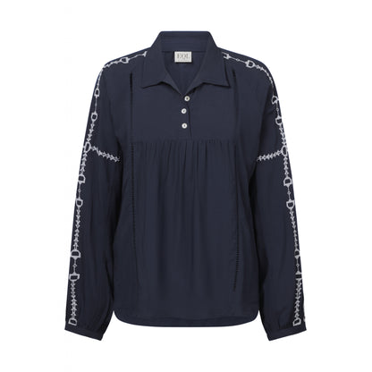 EQL by Kerrits Ladies Bit and Rein Embroidered Blouse